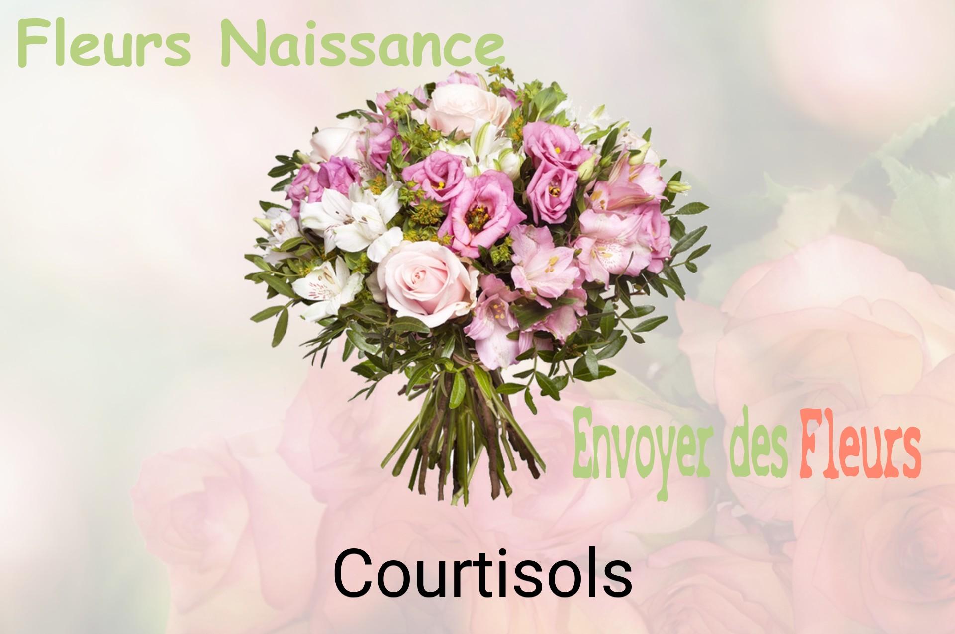 Bouquet de fleurs de naissance livré à Courtisols